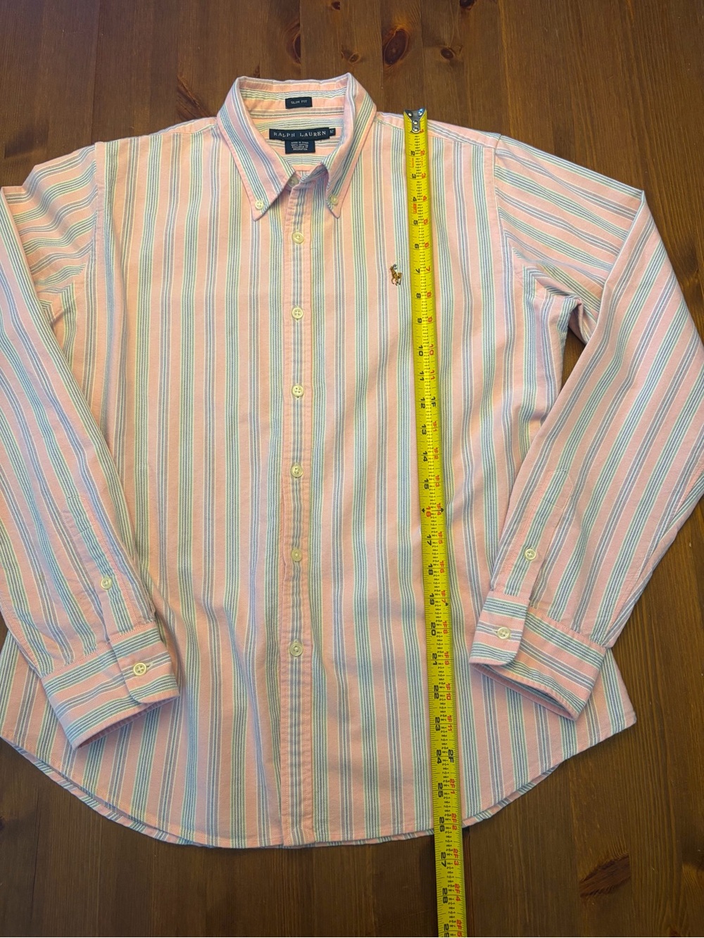 Ralph Lauren Women’s Slim Fit Striped Oxford Button-Down Shirt – Size 12 - Picture 8 of 9